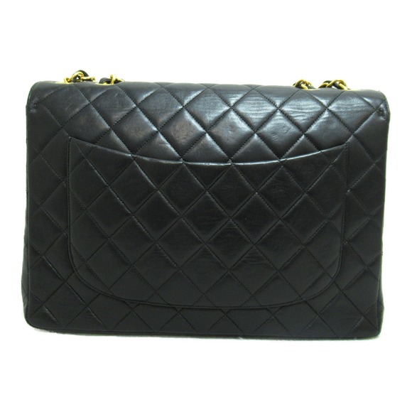 Chanel Chain Big Matelasse Lambskin Shoulder Bag Black - Picture 1 of 10